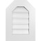 Ekena Millwork Octagonal Top Surface Mount PVC Gable Vent: Functional, w/ 3-1/2"W x 1"P Standard Frame, 16"W x 22"H GVPOT16X2201SF - alternate 1